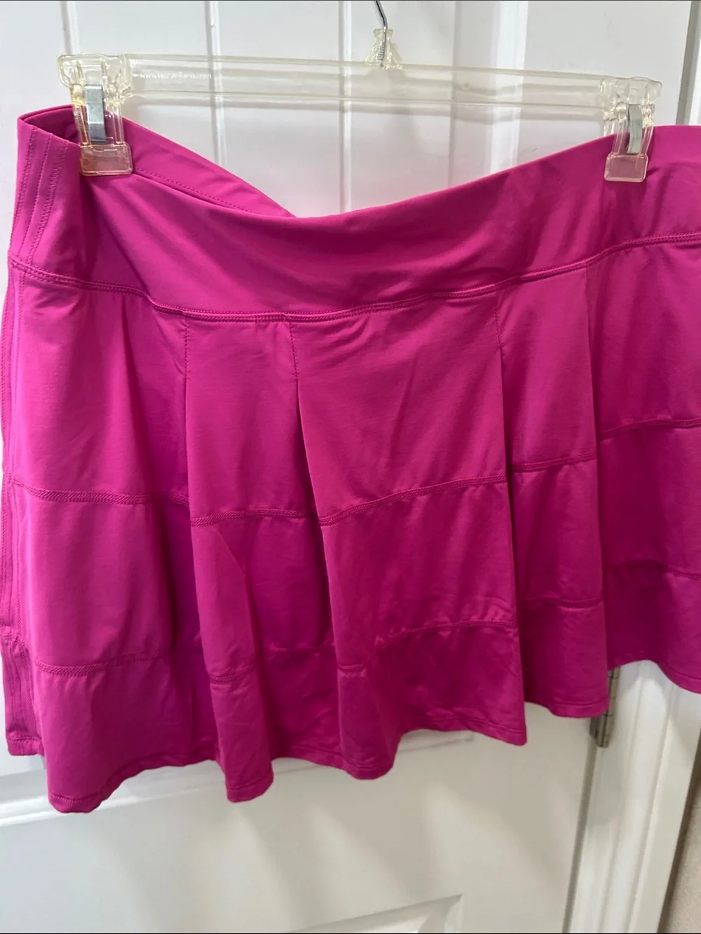 Women's Bright Magenta Mini Skirt with Layered Panels